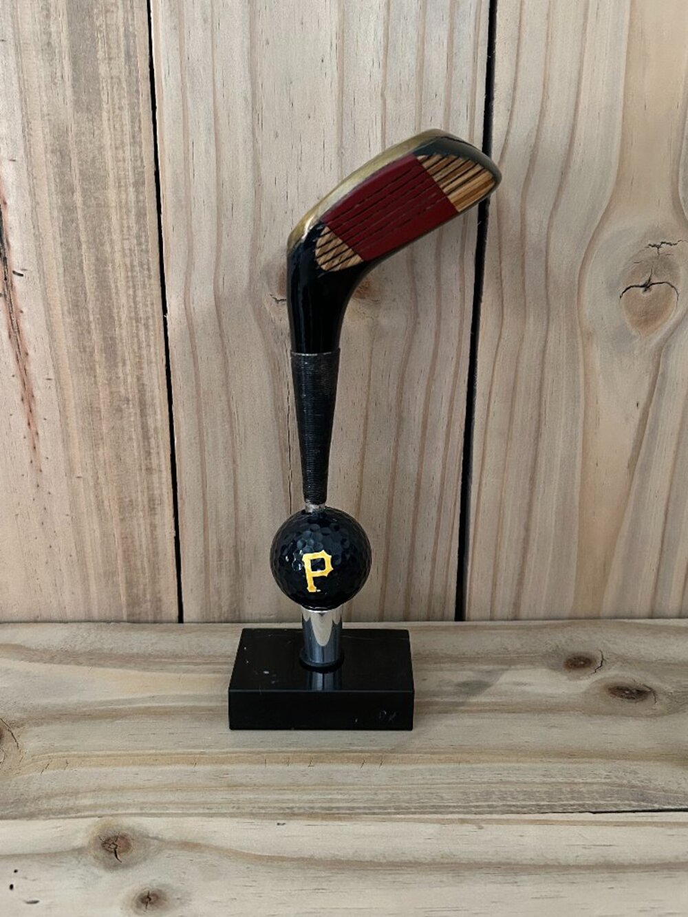 Handcrafted Wooden Club Pittsburgh Pirates Ball Tap Handle Desk Topper
